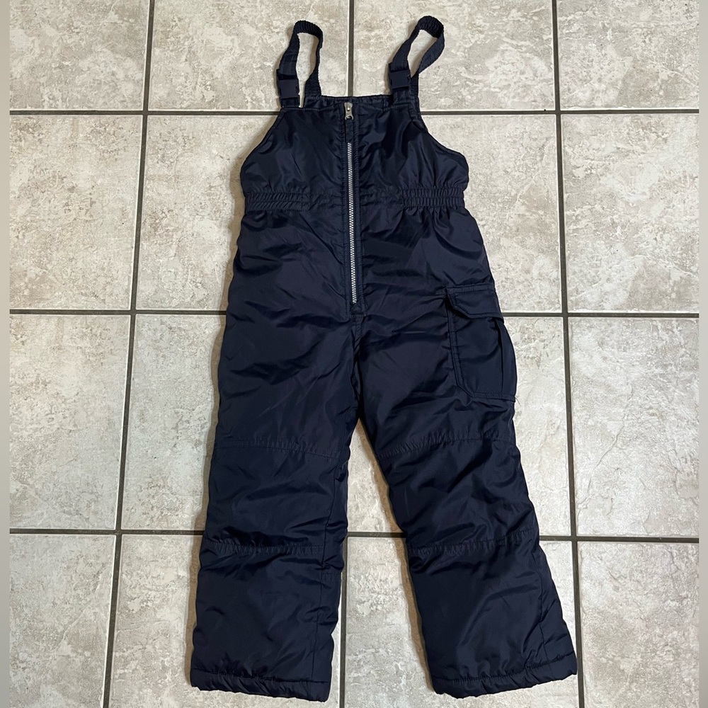 Carters Navy Blue Snow Bibs/Overalls size M 5-6